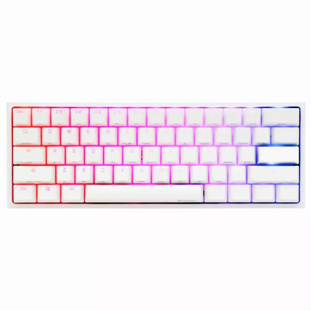 Геймърскa механична клавиатура Ducky One 2 Mini V2 White RGB, Kailh BOX Red