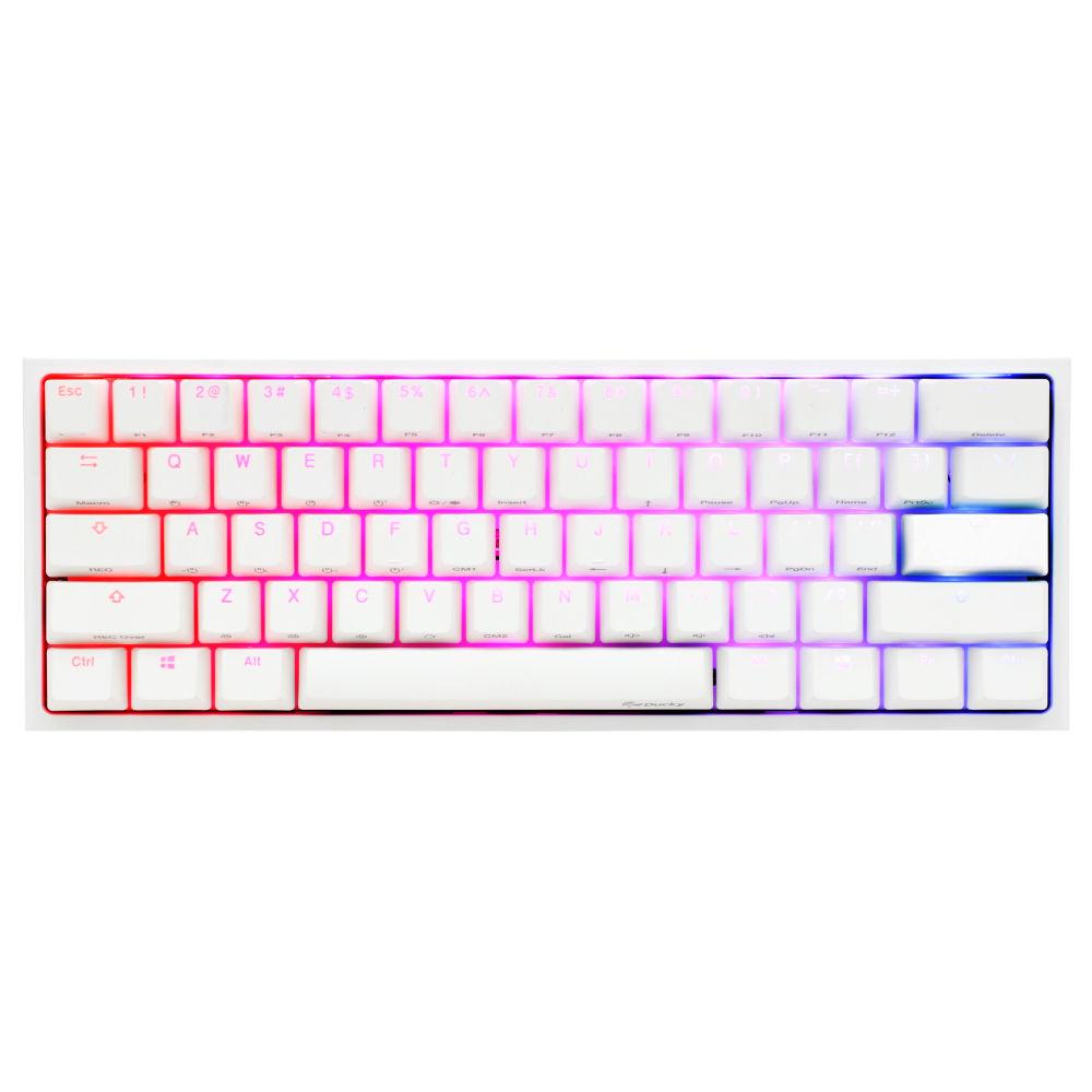 Геймърскa механична клавиатура Ducky One 2 Mini V2 White RGB, Kailh BOX White