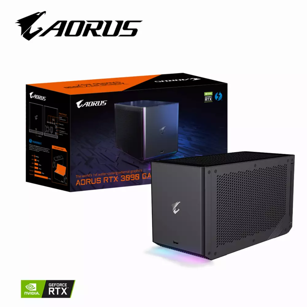 Видео карта GIGABYTE GeForce RTX 3090 AORUS WATERFORCE GAMING BOX 24GB GDDR6X