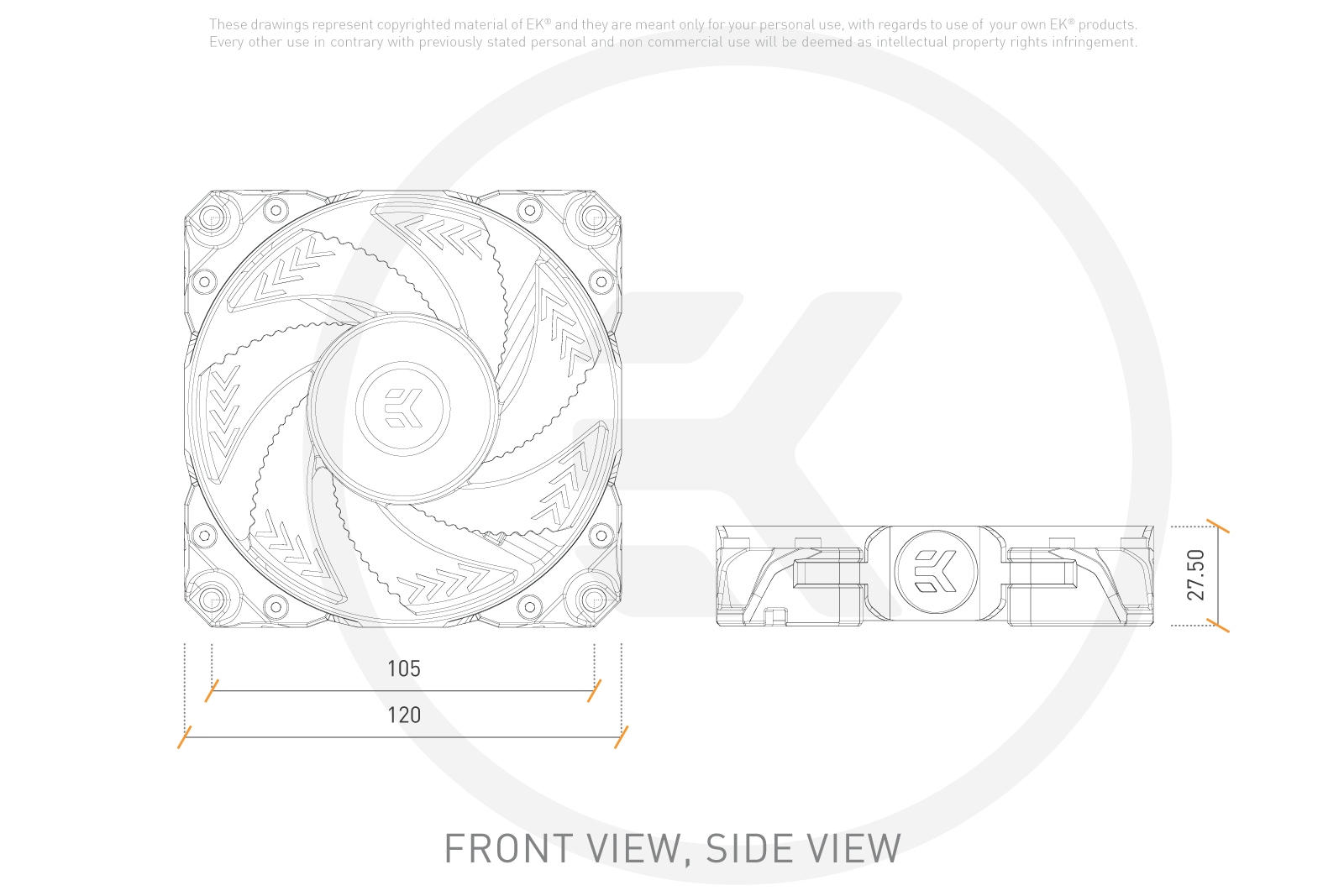 Ventilador usado EK-Vardar X3M 120ER D-RGB 120mm High-Static Pressure Black