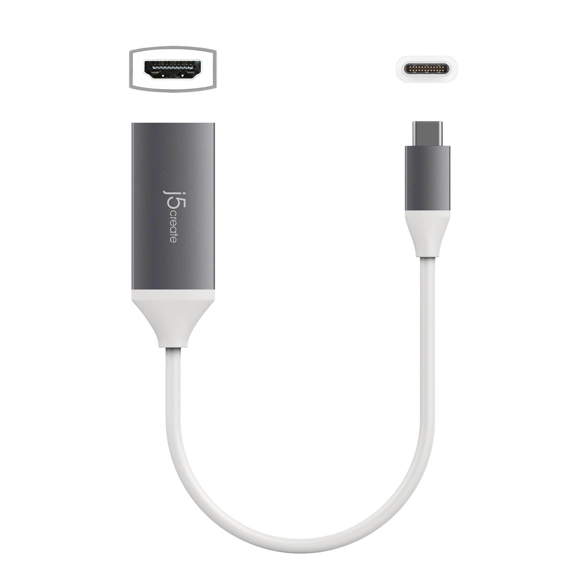 Adapter j5create JCA153G, USB-C zu 4K HDMI, Grau