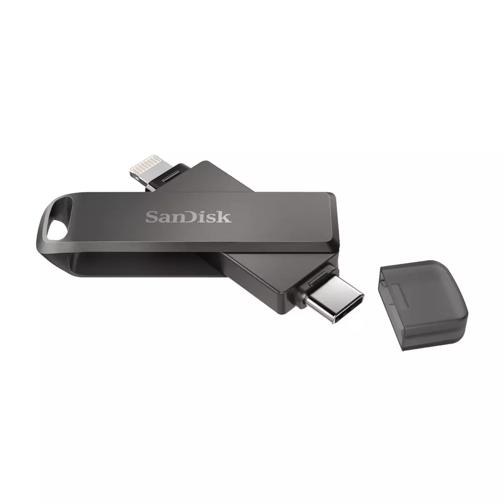 USB памет SanDisk iXpan 128GB Apple iPhone и iPad USB Type-C / Lightning Black