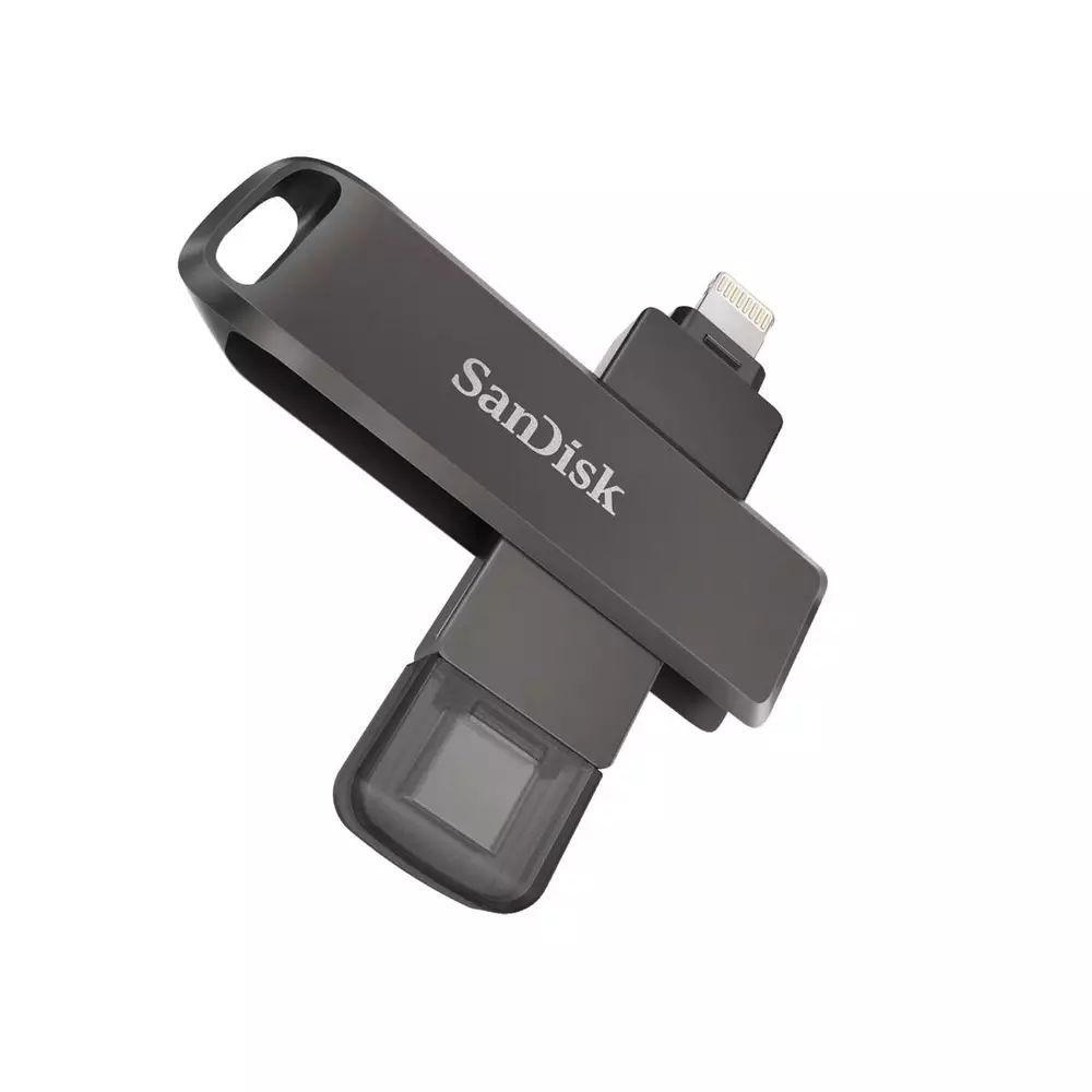 USB памет SanDisk iXpan 128GB Apple iPhone и iPad USB Type-C / Lightning Black