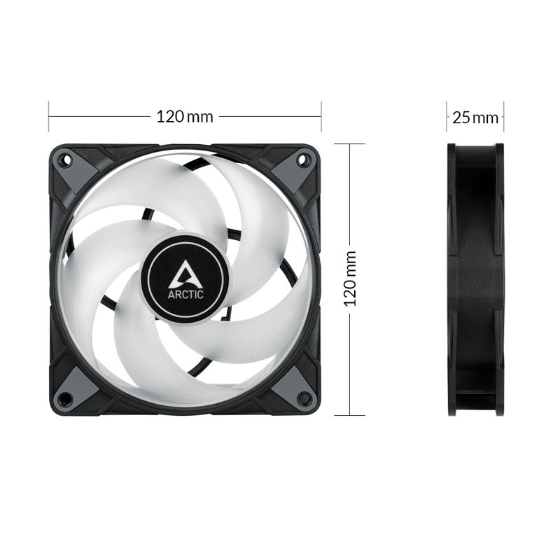 Вентилатор ARCTIC P12 Black RGB 120mm - ACFAN00186A