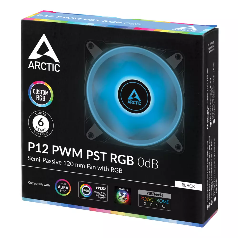 Вентилатор ARCTIC P12 Black RGB 120mm - ACFAN00186A