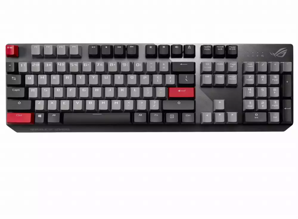 Геймърска механична клавиатура ASUS ROG Strix Scope PBT - CHERRY MX Red Switches + PBT Капачки
