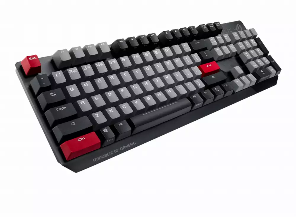 Геймърска механична клавиатура ASUS ROG Strix Scope PBT - CHERRY MX Red Switches + PBT Капачки
