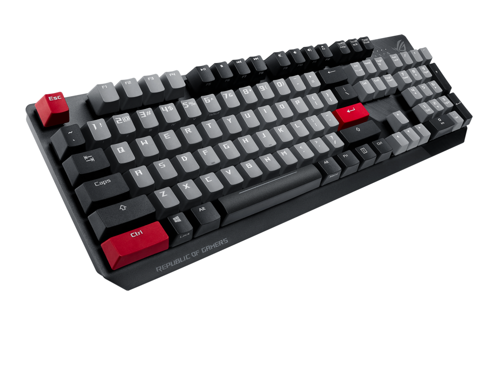 Геймърска механична клавиатура ASUS ROG Strix Scope PBT - CHERRY MX Red Switches + PBT Капачки
