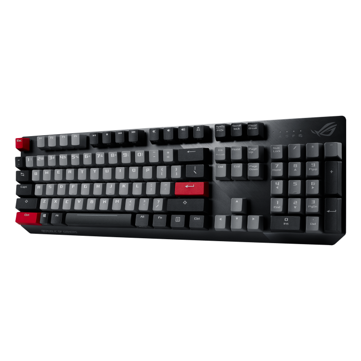 Геймърска механична клавиатура ASUS ROG Strix Scope PBT - CHERRY MX Red Switches + PBT Капачки