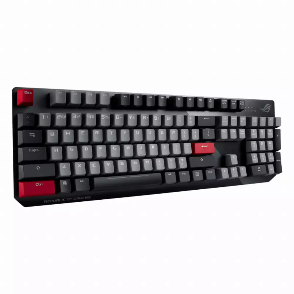 Геймърска механична клавиатура ASUS ROG Strix Scope PBT - CHERRY MX Red Switches + PBT Капачки