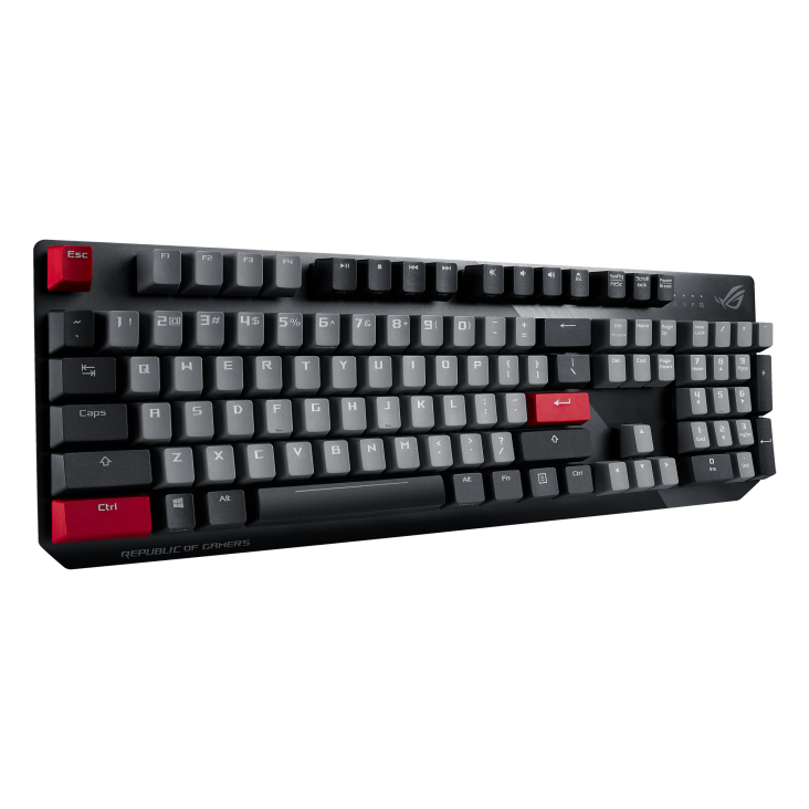 Геймърска механична клавиатура ASUS ROG Strix Scope PBT - CHERRY MX Red Switches + PBT Капачки