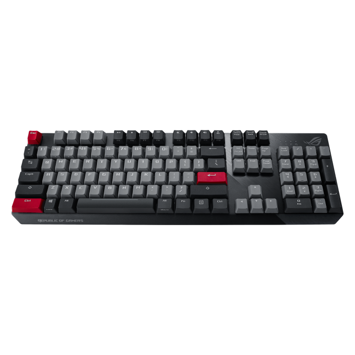 Геймърска механична клавиатура ASUS ROG Strix Scope PBT - CHERRY MX Red Switches + PBT Капачки