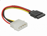 Кабел DeLock Molex 4 pin към SATA 15 pin, 12 cm