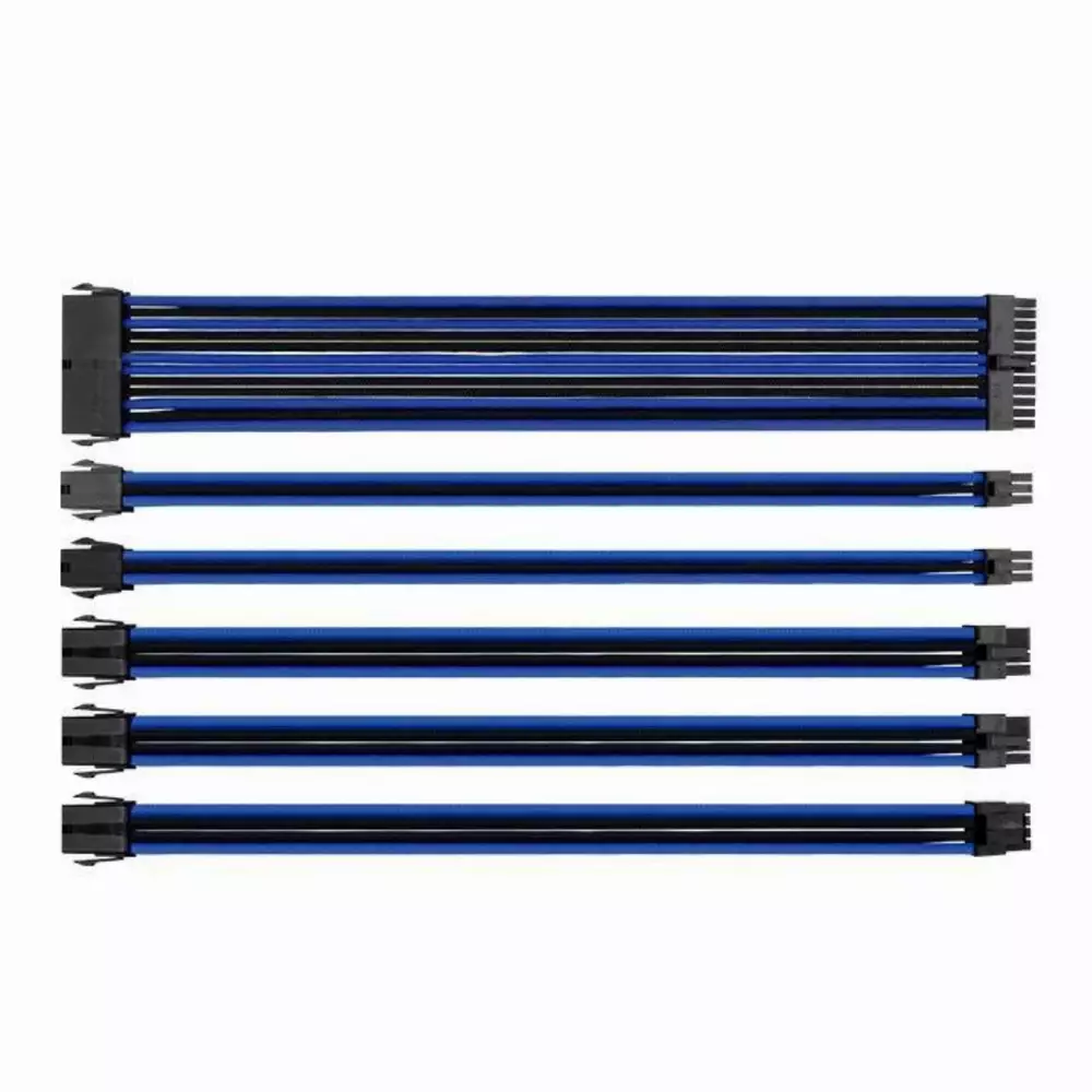 Комплект оплетени кабели Thermaltake TtMod Black/Blue
