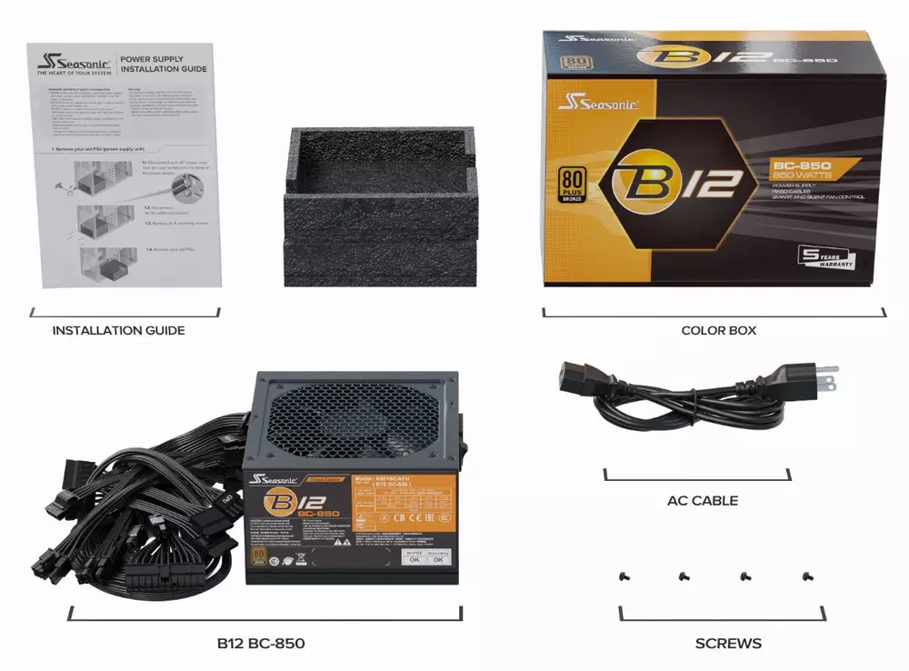 Захранване Seasonic B12 BC-850 (850W) 80+ Bronze PSU