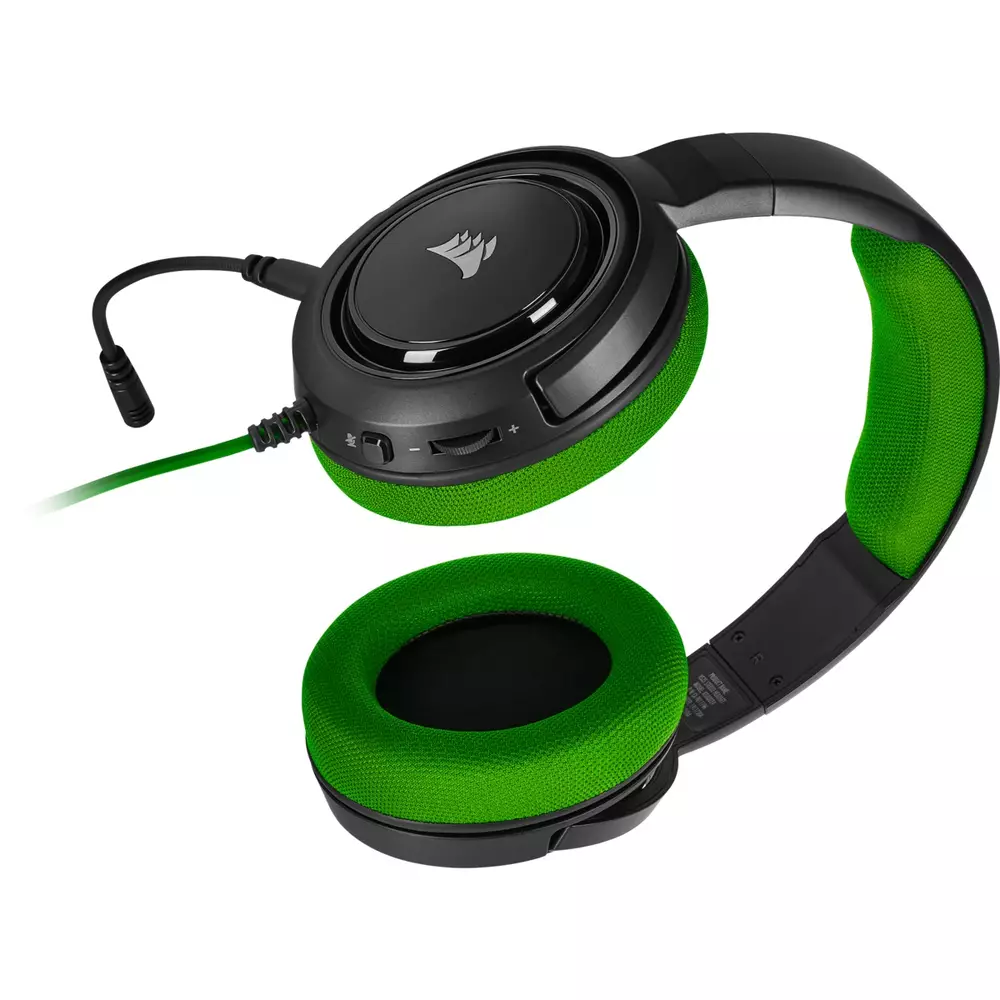 Геймърски слушалки Corsair HS35 STEREO Gaming Headset Green