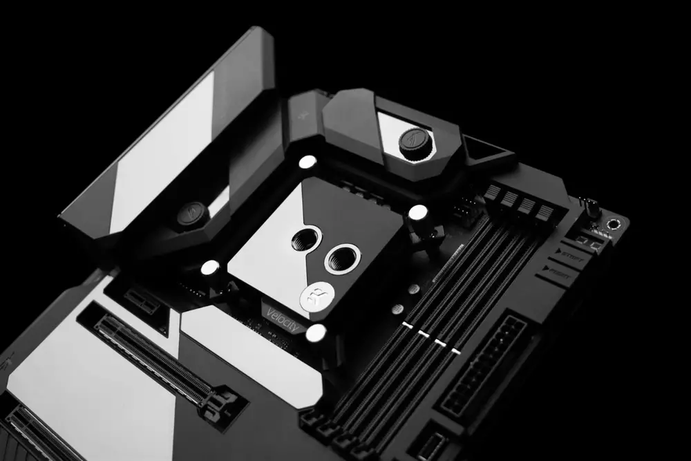 Воден блок за процесор EK-Quantum Velocity Strike RGB - Black Nickel + Black