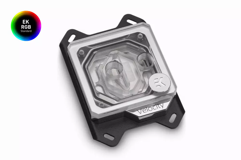 Воден блок за процесор EK-Quantum Velocity RGB - AMD Nickel + Plexi, CPU water block for AMD AM4