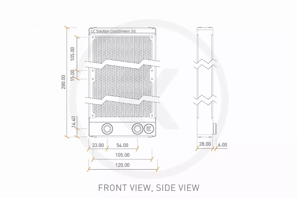 Радиатор EK-CoolStream SE 240 (Slim Dual)