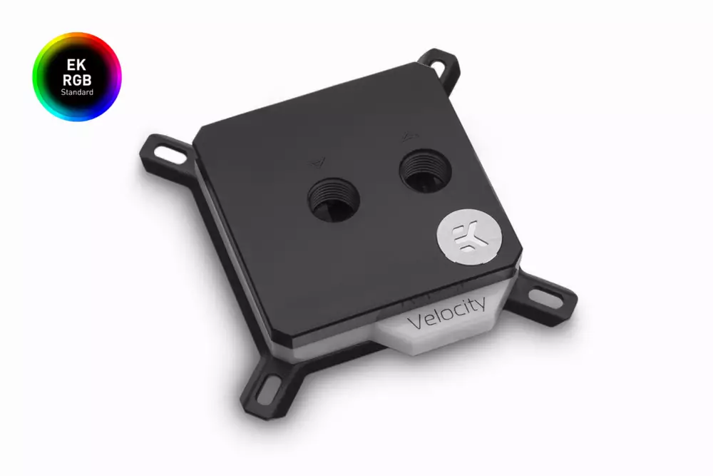 Воден блок за процесор EK-Quantum Velocity RGB - Nickel + Acetal