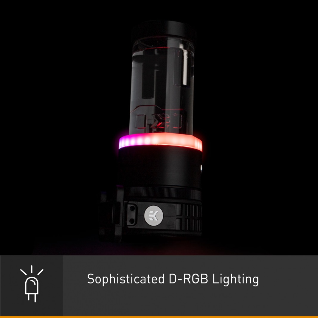 Помпа с резервоар EK-Quantum Kinetic TBE 200 D5 PWM D-RGB - Acetal