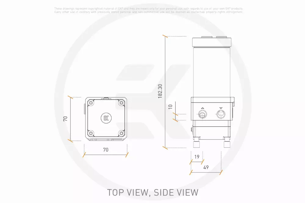 Помпа с резервоар EK-Quantum Kinetic TBE 160 VTX PWM D-RGB - Acetal