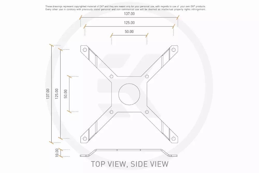 Универсална стойка за помпа/резервоар EK-UNI Holder DDC Spider (140mm FAN)