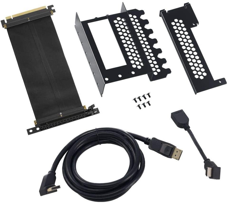 CableMod универсален брекет и кабел за вертикален монтаж за видео карта PCIe x16, 1x DisplayPort, 1x HDMI кабел