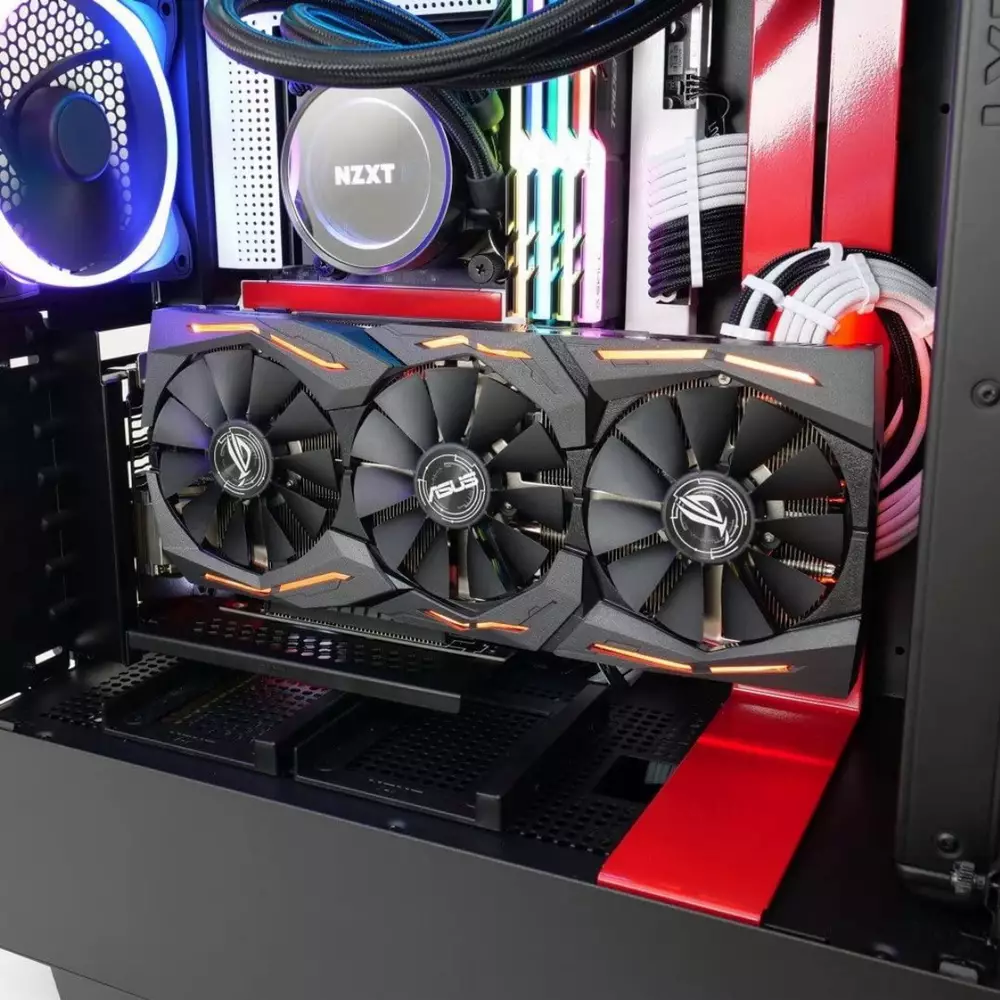 CableMod универсален брекет и кабел за вертикален монтаж за видео карта PCIe x16, 1x DisplayPort, 1x HDMI кабел