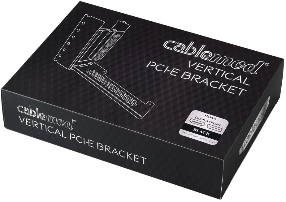 CableMod универсален брекет и кабел за вертикален монтаж за видео карта PCIe x16, 1x DisplayPort, 1x HDMI кабел