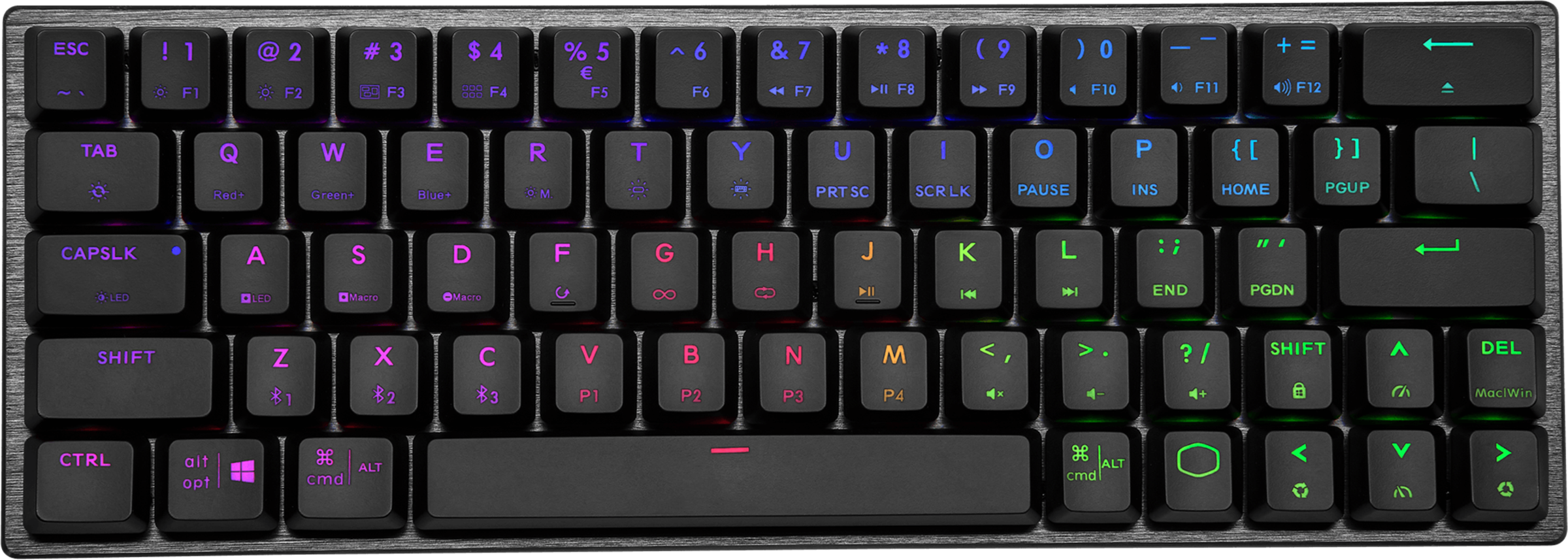 Геймърска Механична Клавиатура Cooler Master SK622 Space Gray 60% RGB Red Switches Low Profile