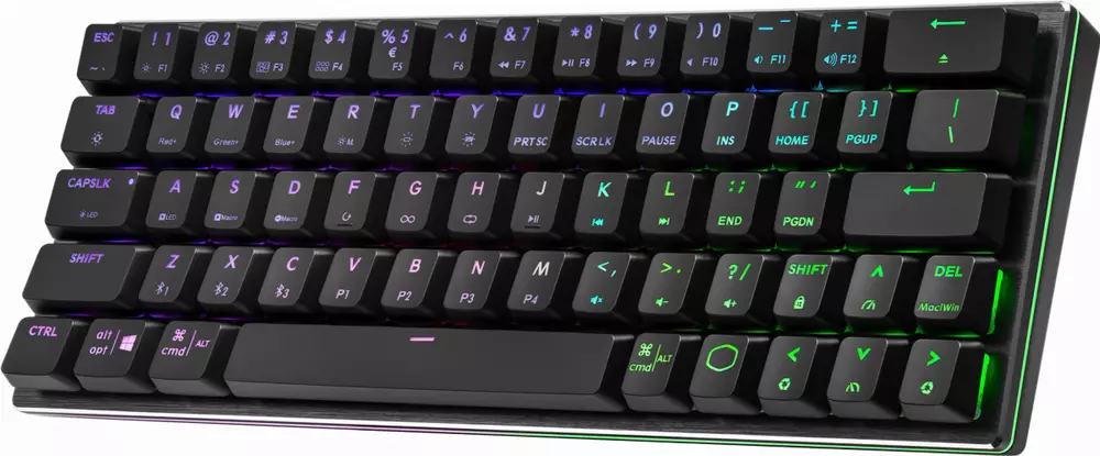 Геймърска Механична Клавиатура Cooler Master SK622 Space Gray 60% RGB Red Switches Low Profile