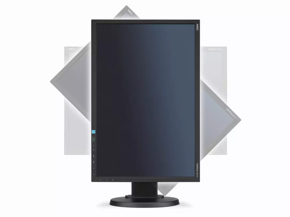 Монитор NEC MultiSync 22" E223W LCD, TN, 1680x1050, VGA, DVI, DisplayPort, Черен