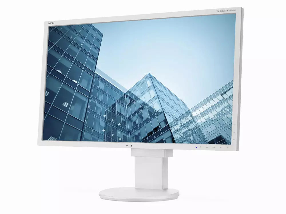 Монитор NEC MultiSync 22" EA224WMi LCD, IPS, FHD 1920x1080, VGA, DVI, DisplayPort, HDMI, Speakers, Бял