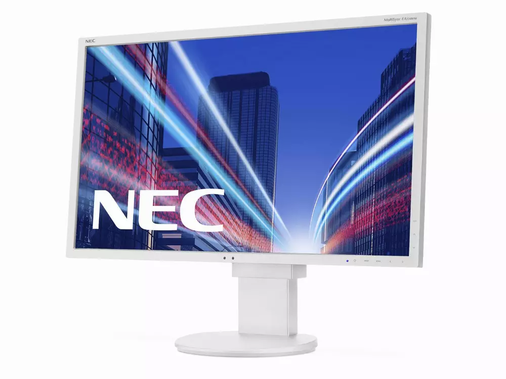 Монитор NEC MultiSync 22" EA224WMi LCD, IPS, FHD 1920x1080, VGA, DVI, DisplayPort, HDMI, Speakers, Бял