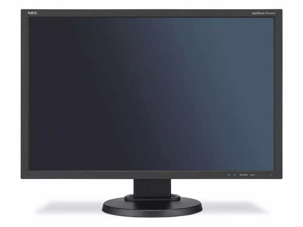 Монитор NEC MultiSync 24" E245WMi LCD, IPS, UXGA 1920x1200, VGA, DVI, DisplayPort, Speakers, Черен