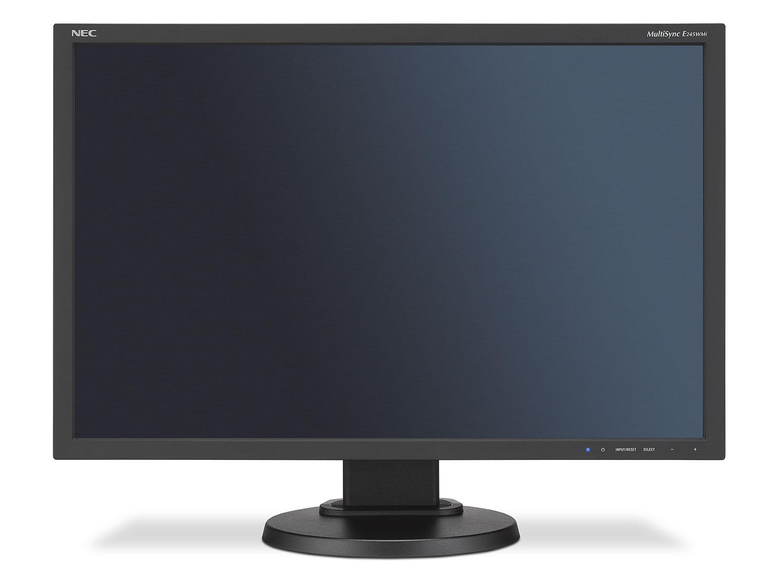 Монитор NEC MultiSync 24" E245WMi LCD, IPS, UXGA 1920x1200, VGA, DVI, DisplayPort, Speakers, Черен