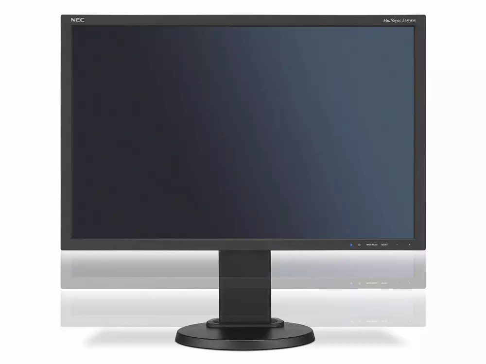 Монитор NEC MultiSync 24" E245WMi LCD, IPS, UXGA 1920x1200, VGA, DVI, DisplayPort, Speakers, Черен