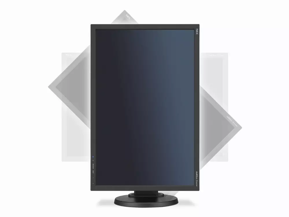 Монитор NEC MultiSync 24" E245WMi LCD, IPS, UXGA 1920x1200, VGA, DVI, DisplayPort, Speakers, Черен