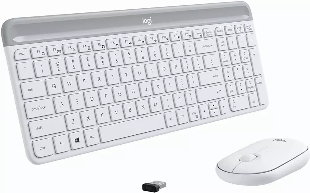 Комплект клавиатура и мишка Logitech MK470 Slim Wireless Combo White