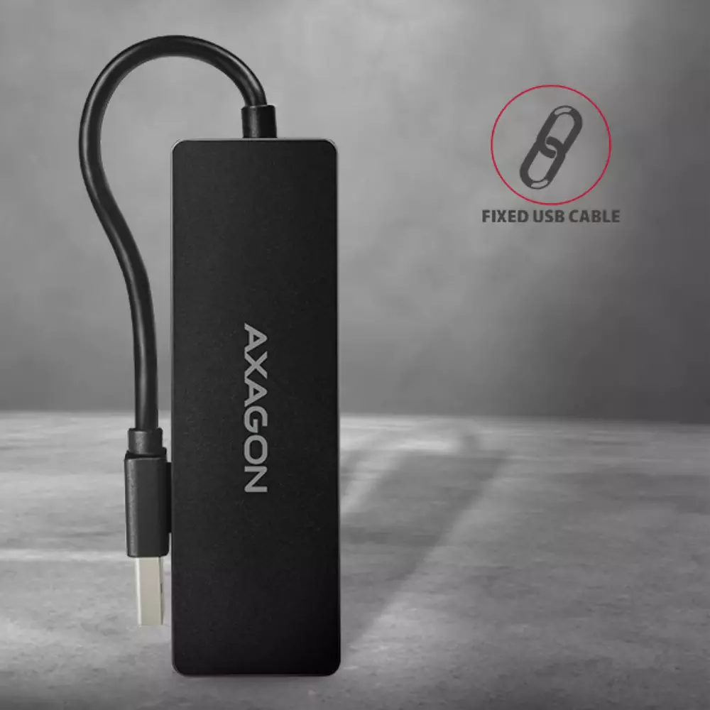 USB хъб AXAGON HUE-G1A SUPERSPEED USB SLIM HUB