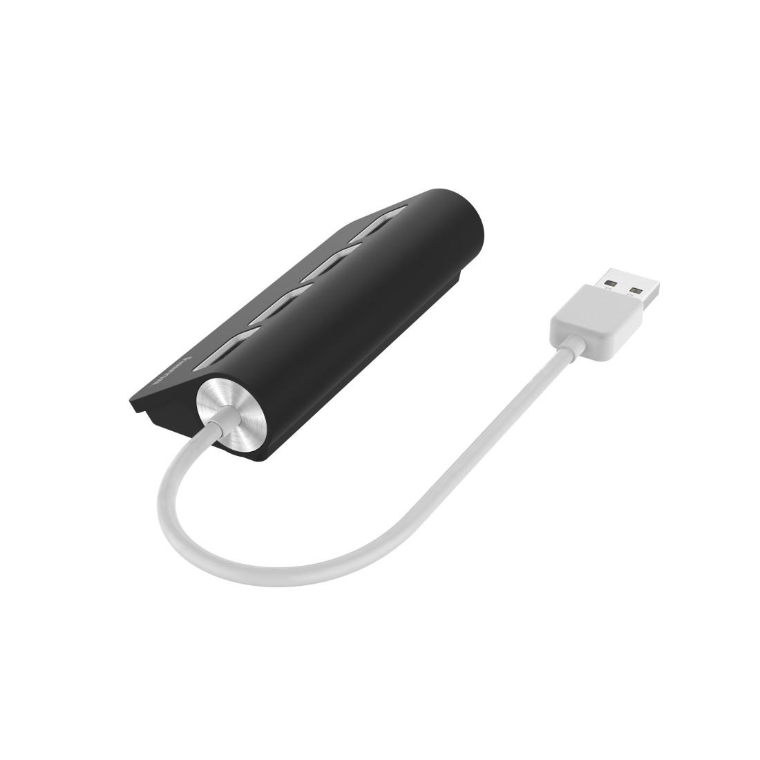 USB hub HAMA, USB 2.0, 1:4, μαύρο, 480Mbit/s