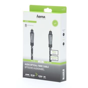 Оптичен аудио кабел HAMA ODT plug (Toslink), метал, 3 м