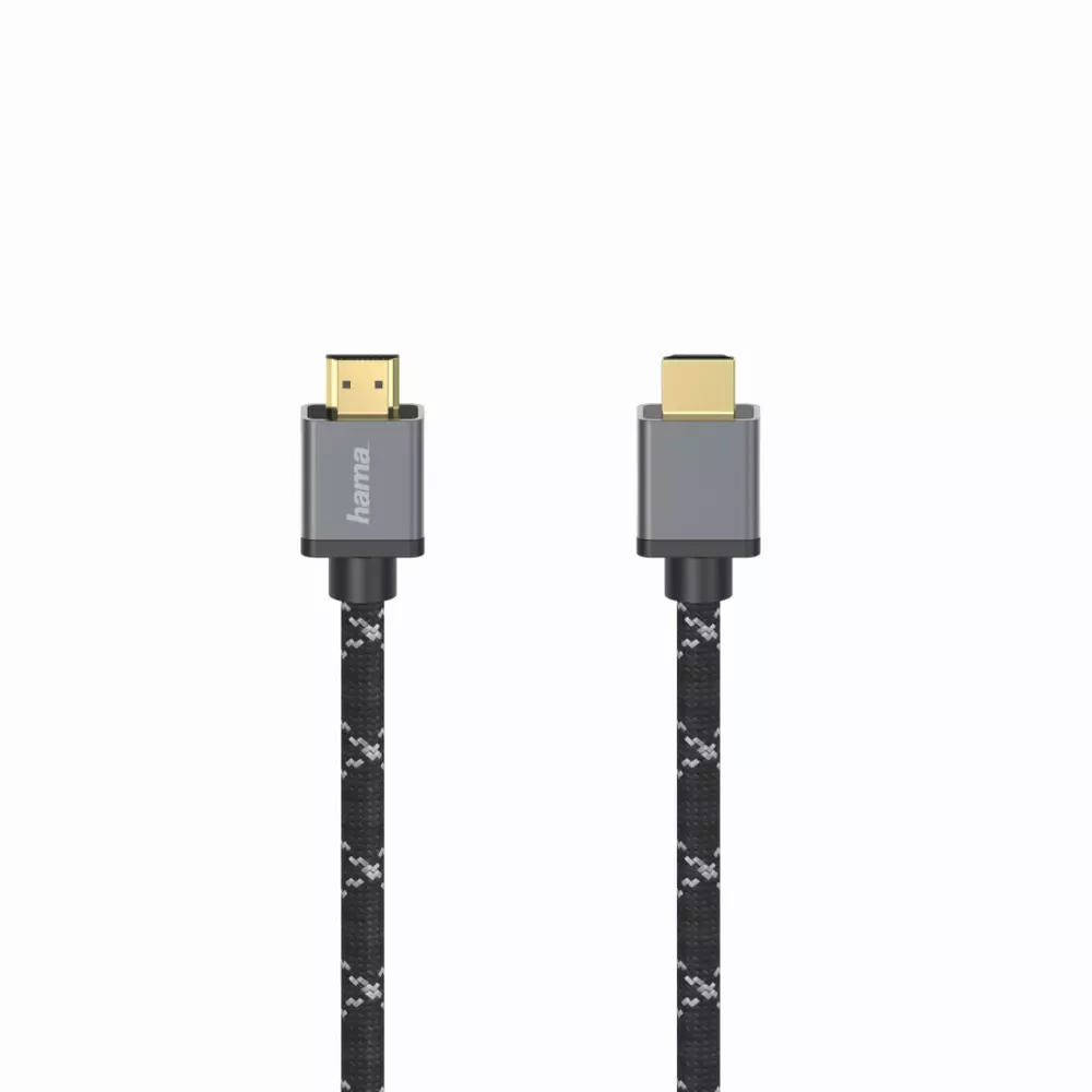 Кабел HAMA Ultra HD HDMI мъжко - HDMI мъжко, 8K, 48GB/s,метал, 2 м, позл. конектори