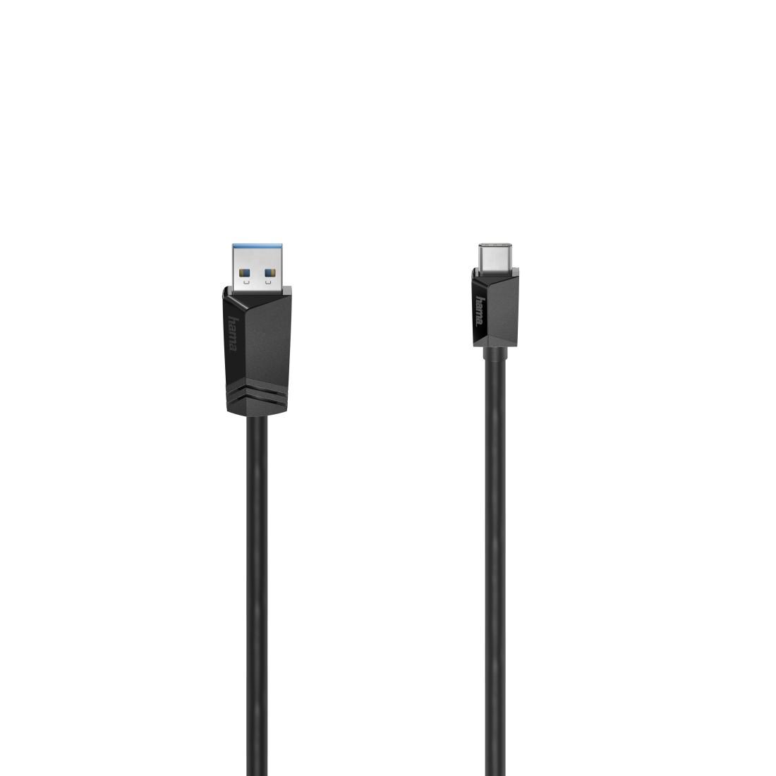 Καλώδιο HAMA USB-C αρσενικό - USB-A 3.2 Gen.1 αρσενικό, 5Gbit/s, 1.5 μ., Μαύρο