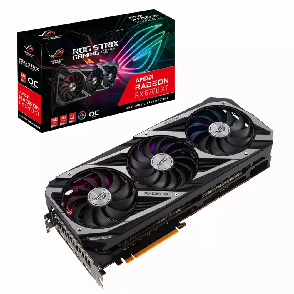 Видео карта ASUS ROG Strix Radeon RX 6700 XT OC Edition 12GB
