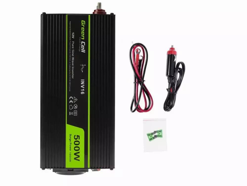 Инвертор GREENCELL 12V 500W