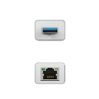 3-портов хъб j5create JUH474, USB 3.0, Gigabit Ethernet, Бял