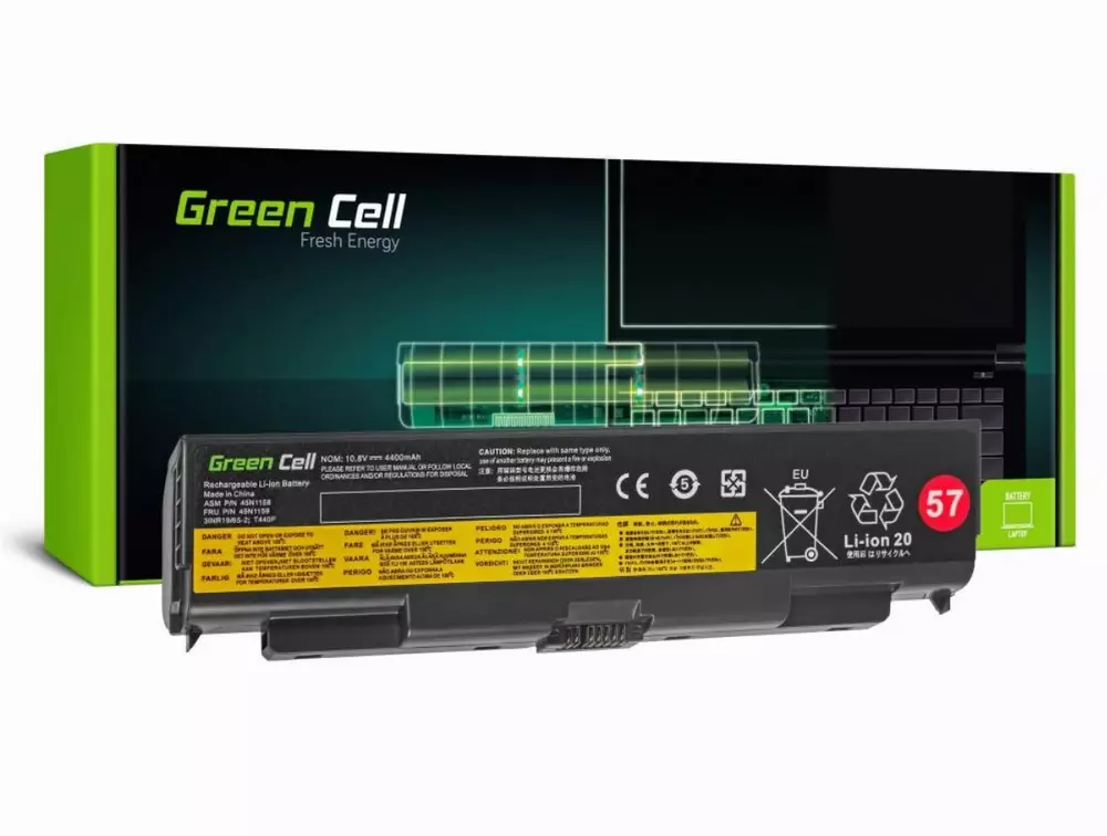 Батерия  за лаптоп  Lenovo ThinkPad T440P T540P W540 W541 L440 L540 / 11,1V 4400mAh   GREEN CELL