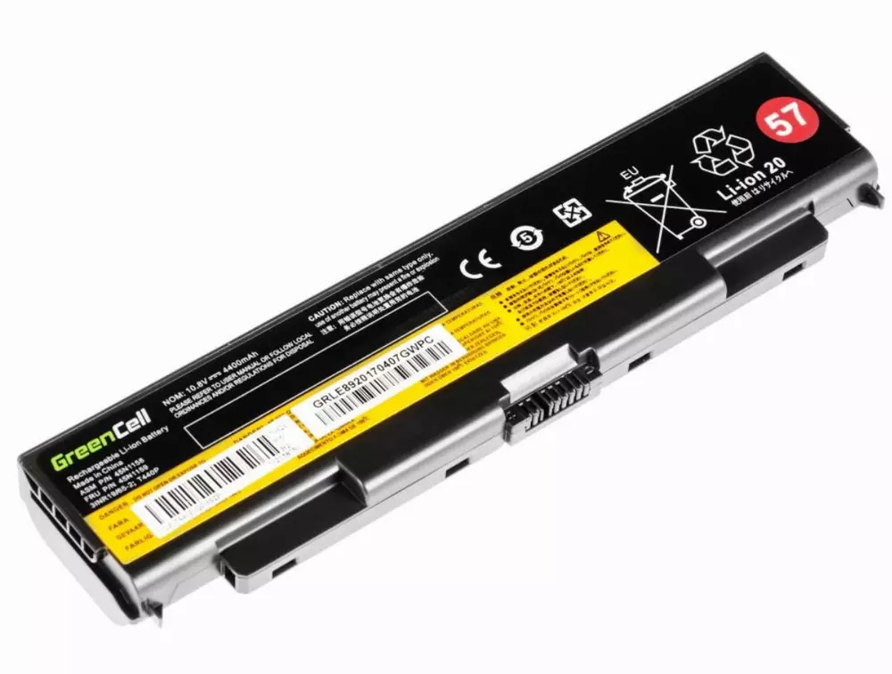 Батерия за лаптоп Lenovo ThinkPad T440P T540P W540 W541 L440 L540 / 11,1V 4400mAh GREEN CELL